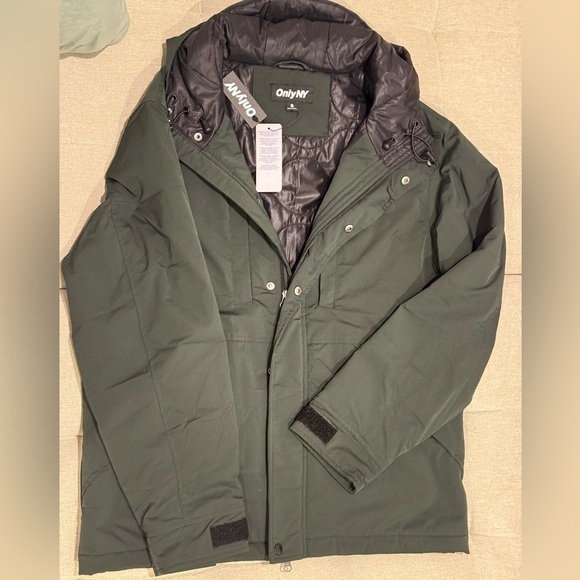 OnlyNY Green Fulton Quilted Parka - Small